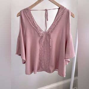 Charlotte Russe Flowy V neck top